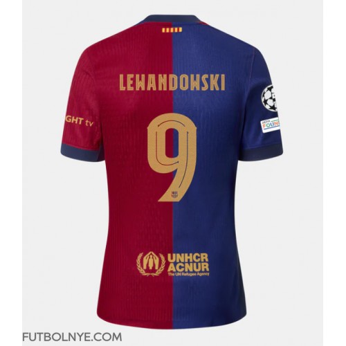 Camiseta Barcelona Robert Lewandowski #9 Primera Equipación 2024-25 manga corta